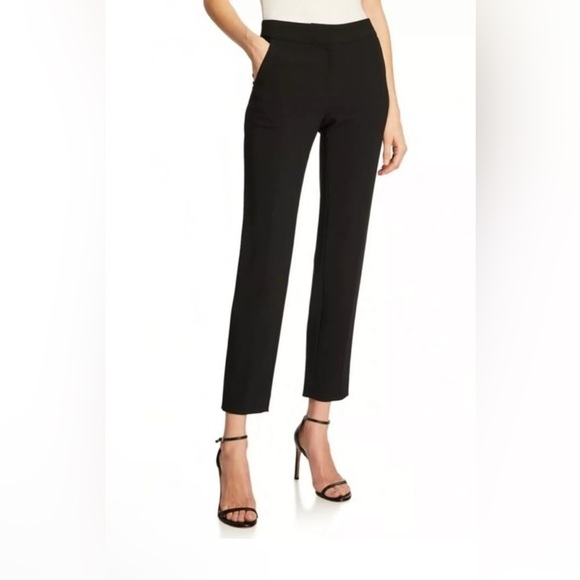 St. John Pants - St John Caviar Emma trousers cropped tapered leg in versatile crepe. Black 8 EUC